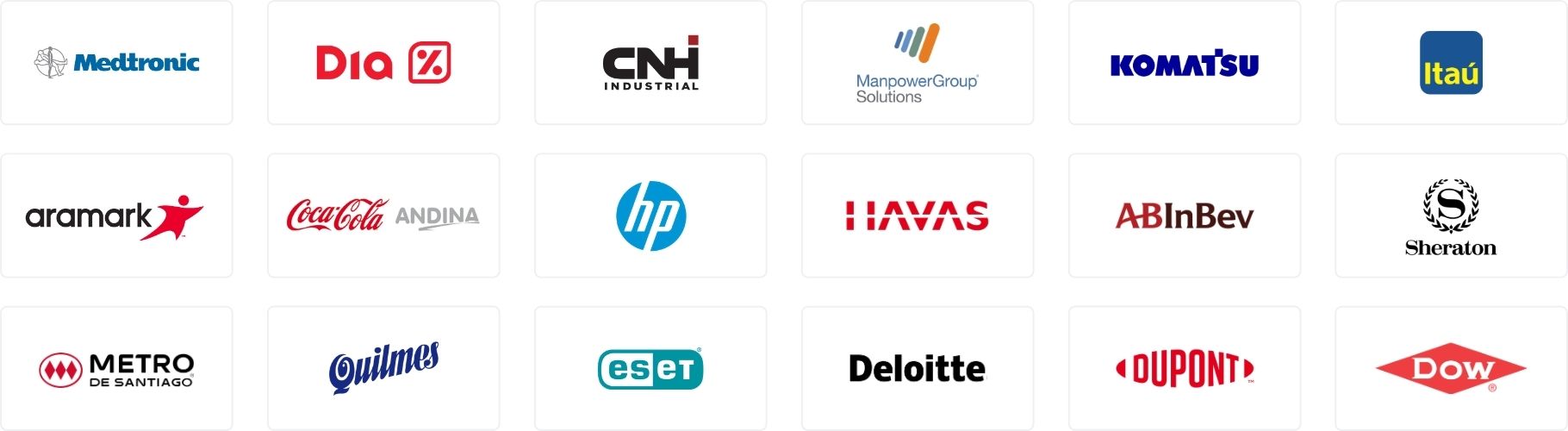 Grupo de empresas con su logotipo de las caules Incluyeme.com trabaja o trabajó